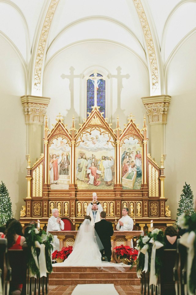 Consecration of the Eucharist at a Wedding